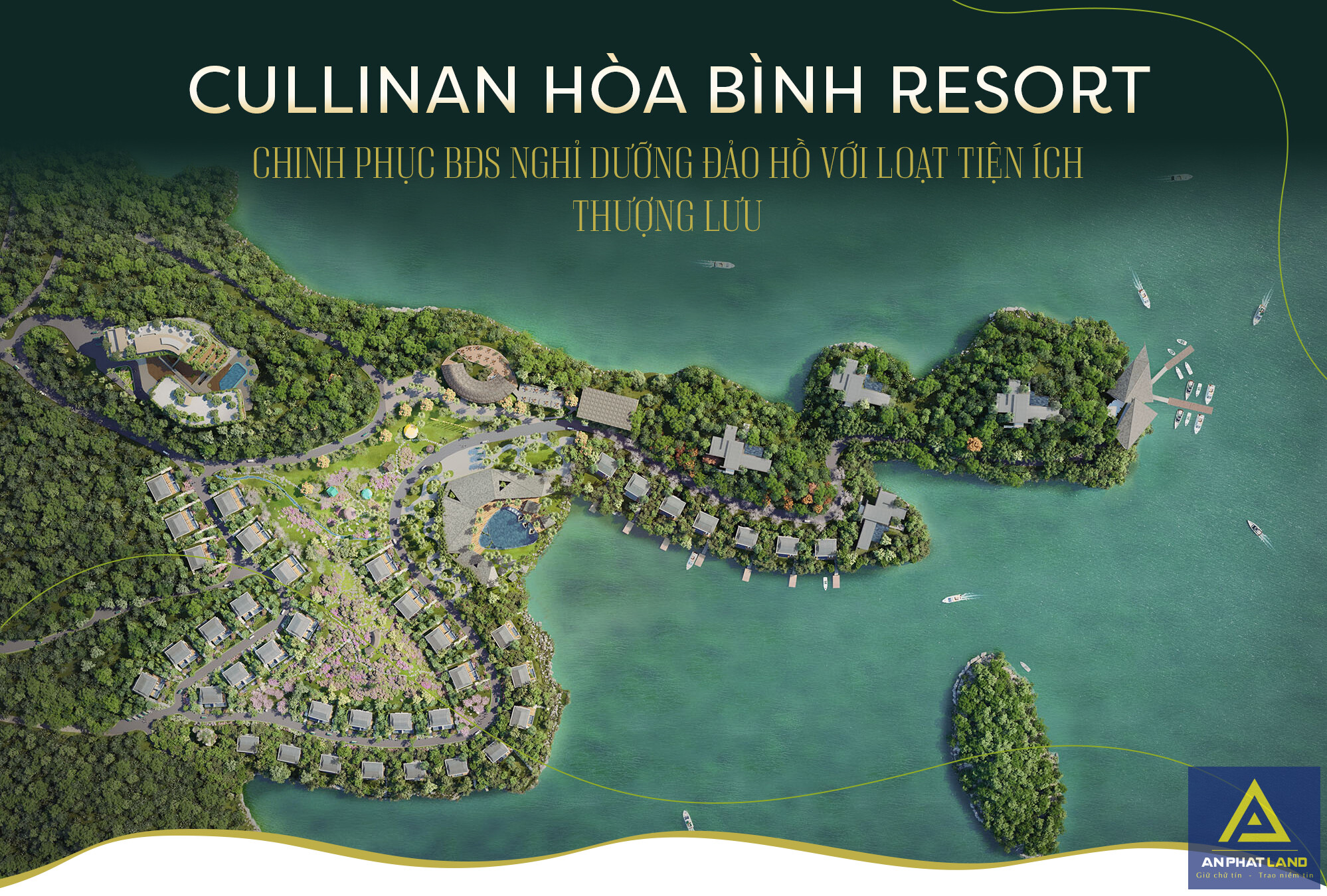 CULLINAN HÒA BÌNH RESORT CHINH PHỤC BĐS NGHỈ DƯỠNG ĐẢO HỒ VỚI LOẠT TIỆN ÍCH THƯỢNG LƯU