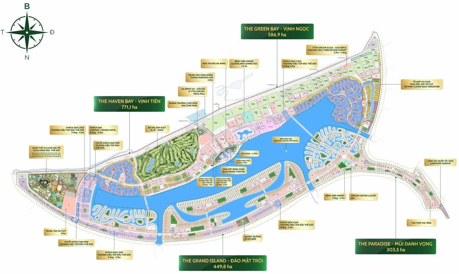 Tổng Quan Quy Hoạch Và Cấu Trúc 4 Phân Khu Vinhomes Green Paradise Cần Giờ