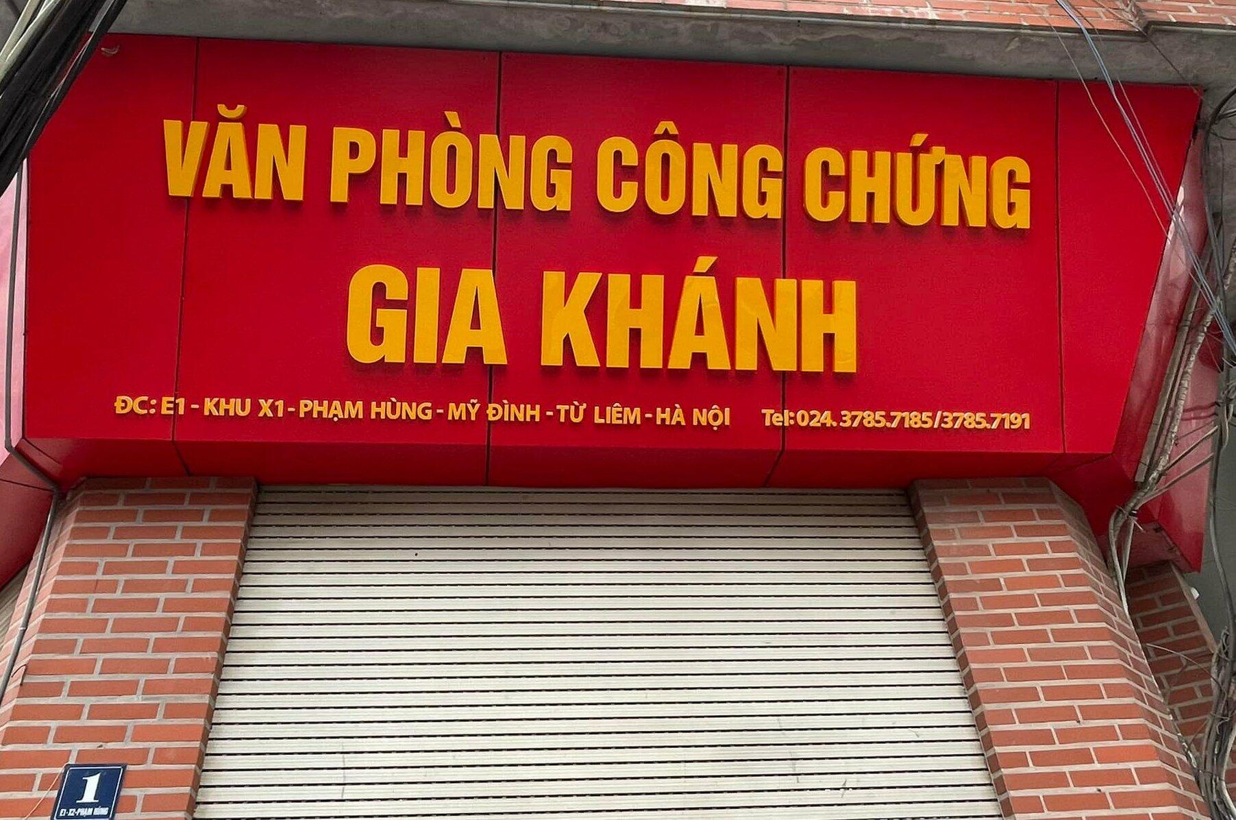 Thông Tin Chi Tiết Về Văn Phòng Công Chứng Gia Khánh, Nam Từ Liêm