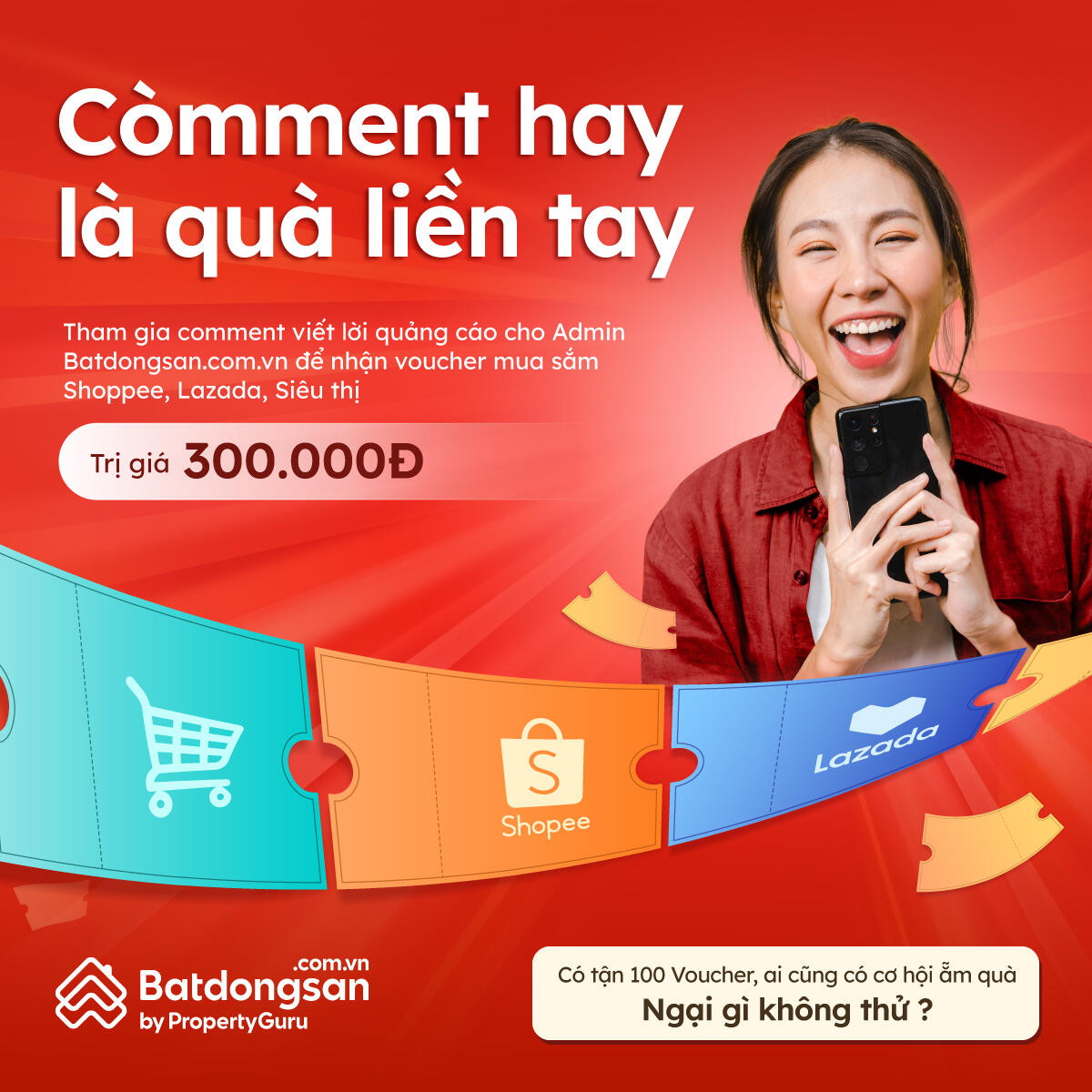 Thử Thách Sáng Tạo Biển Quảng Cáo - “Săn” Quà Hấp Dẫn Cùng Batdongsan.com.vn