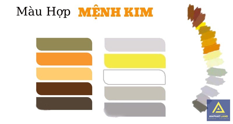 Mệnh Kim hợp màu gì - Mệnh Kim hợp màu vàng, nâu đất, trắng, xám, ghi